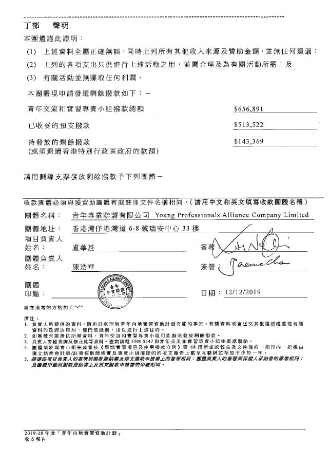 「CEO接班人」之「遊學上海」暑期實習計劃2019收支報告